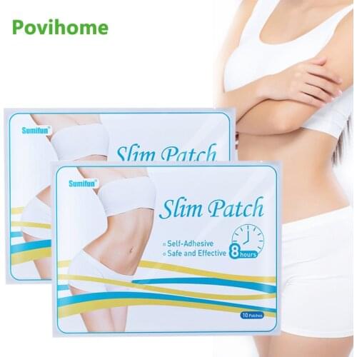 10Pcs Sumifun Lose Weight Fast Slim Patch Weight Loss Anti Cellulite Massager Navel Sticker Fat Burning Detox Patch Body Slim