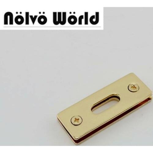 50pcs 44X16mm Gold Silver Tone squared grommet for purse bags straps bracelet belt connect metal,alloy eyelets with screws