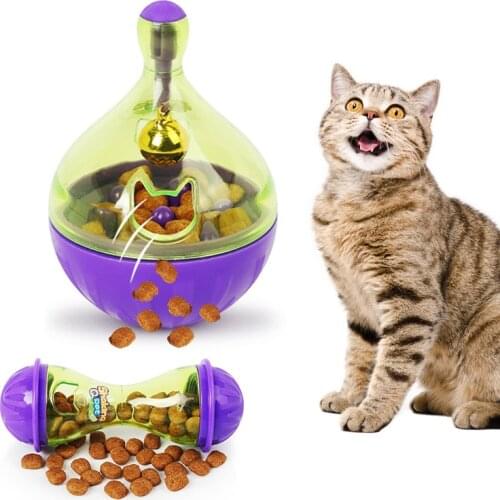 Pet Fun Bowl Feeder Dog Cat Feeding Toys Pet Bone/Tumbler Leakage Food Ball for Training Playing Exercise IQ Toy Pets Supplies