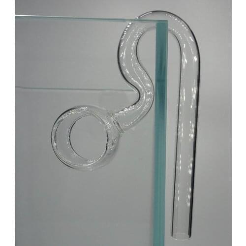 Aquarium Fish Tank Outlet Water Spin Outflow Lily Pipe Filter Accessories 10mm 13mm 17mm Transparent Glass Hang On Design