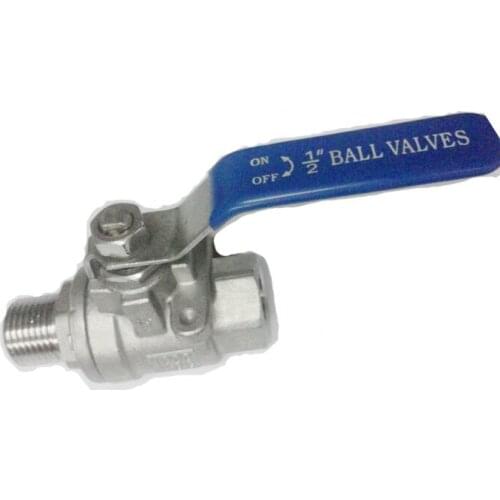 Free shipping 304 stainless steel DN15-DN32 Two-piece Ball Valv female thread male thread high temperature