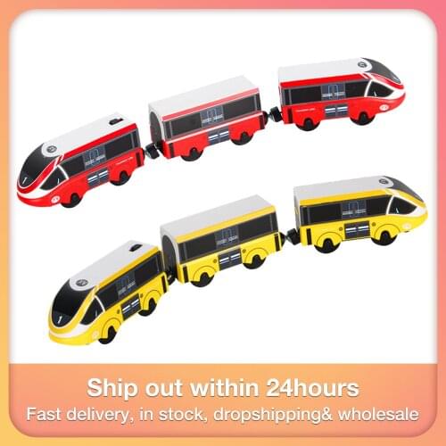 Electric Train Toy Magnetic Train Toy Miniature Train Toy Compatible With Almost All Wooden Tracks 2021 Best Selling Product