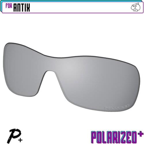 EZReplace Anti Seawater Polarized Replacement Lenses for - Oakley Antix Sunglasses - Silver P Plus