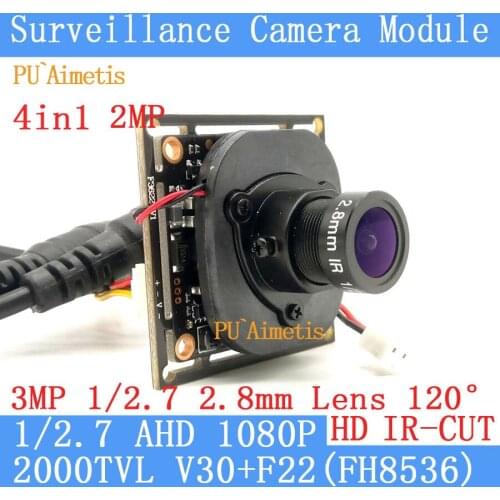 PU`Aimetis 4in1 2MP 1920*1080 AHD CCTV 1080P night vision Camera Module 1/2.7 2000TVL 2.8mm wide-angle 120 surveillance camera