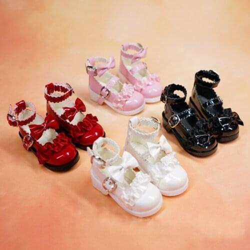 1/4 1/3 scale BJD Bow leather shoes boots for BJD MSD SD13 doll accessories,Not included doll and other accessories A0493