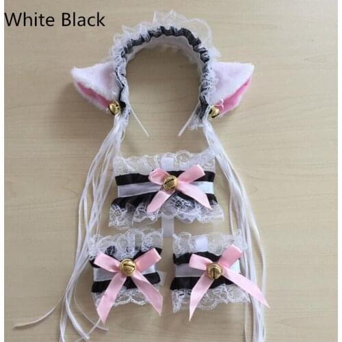 Cute Animal Cat Fox Lace Tassel Ears Earrings Headband Costume Halloween Christmas Theme Party Holiday Props Children Adult Set