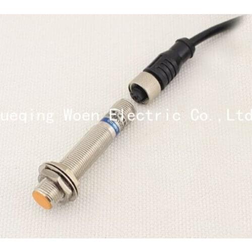 LJ12A3-2-Z/AY-G M12 three-wire DC PNP normally closed proximity switch is embedded with aviation plug DC6-36V