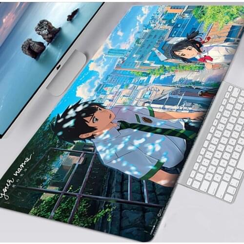 Cute Kawaii Your Name Mousepad Gaming Accessories Non-slip Mouse Pad Anime Mausepad Keyboard Mat 90x30 Alfombrilla Raton 60x30