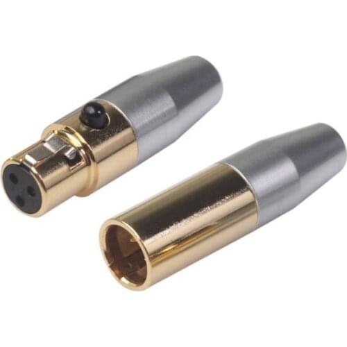 10pcs/lot Good Quality MINI XLR 3Pin Male Female Plug Small XLR Cannon Audio MINI Microphone Connector