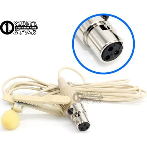 Mini XLR 3 Pin TA3F Lavalier Lapel Mic Tie on Clip Microphone Condenser Microfono Mikrafon Mikrofon For Karaoke Wireless System