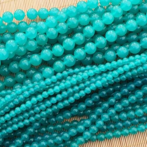Lake Blue Color Jades 6-12mm Round Loose Beads 15",BeadsFor DIY Jewelry Making !We provide mixed wholesale for all items