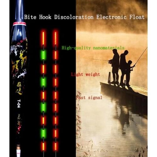 2021 New Laser Color-painted Fish Bite Hook Automatic Reminder Of Color Change, Smart Led Fishing Electronic Luminous Buoy