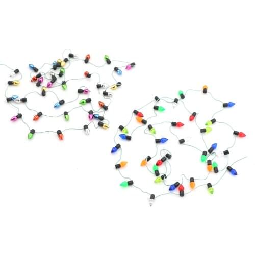 1m Fine New Arrival Dollhouse Miniature A String of multi-coloured plastic Christmas lights