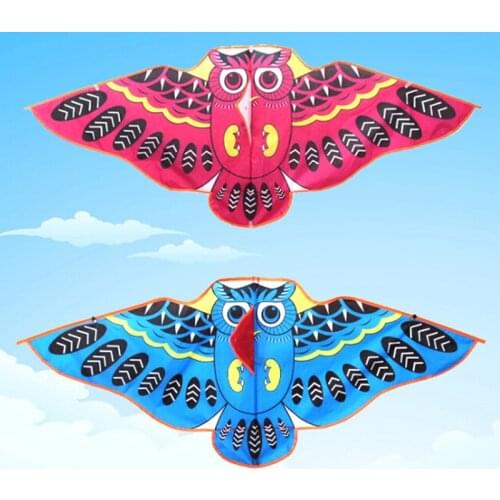 New Children Kids Outdoor Tool Colorful Cartoon Owl Flying Kite With Kite Line Easy Fly Kite Toys