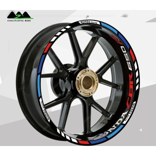 It is suitable for Honda CBR 650r wheel hub sticker refitting waterproof reflective rim color edge reflective strip