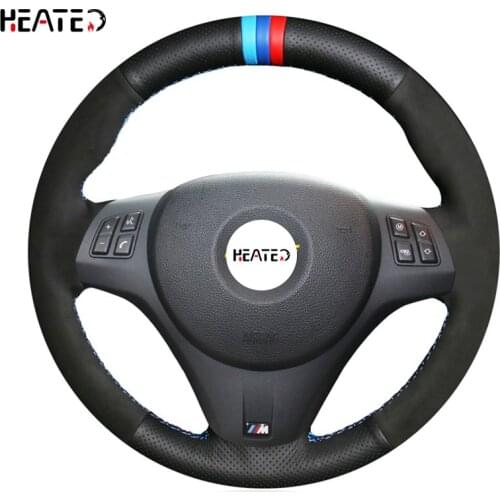 Braiding Cover for Steering Wheel for BMW M Sport M3 E90 E91 E92 E93 E87 E81 E82 E88 Alcantara Leather Steering Cover for BMW