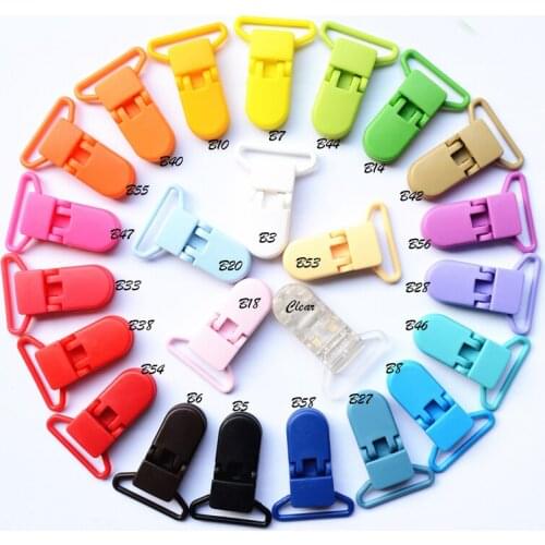 550PCS Plastic Pacifier Clips 1" KAM Suspender Clips DIY 25mm KAM dummy clips