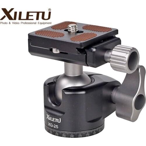 XILETU XG-25 Camera Panoramic Tripod Ball Head 360 Degree Quick Release Ballhead Mount Aluminum Alloy Ball Head With 1/4 Screw
