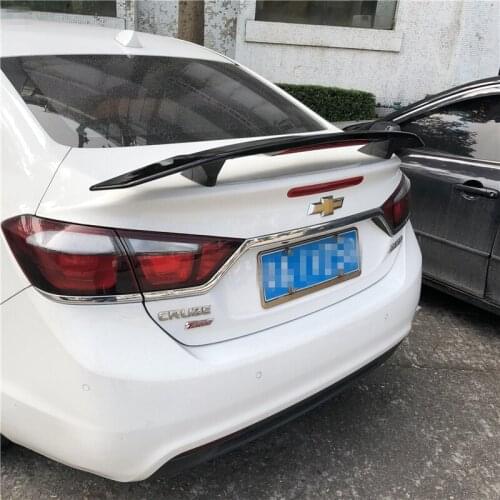 For Chevrolet Impala Spoiler 2012-2019 Sport ABS Material Car Rear Wing black/white Color Trunk Rear Spoiler With lamp tail 2016