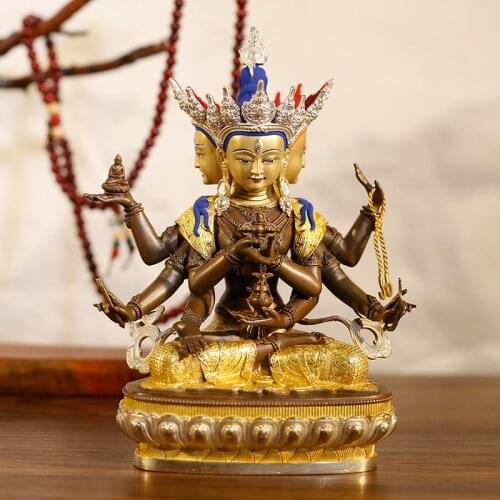 GOOD quality Gilding Buddha statue Asia Nepal Tibet temple bless safe healthy good luck Namgyalma ZUN SHENG pusa bronze buddha