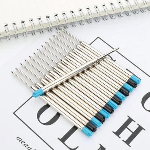 Metal Ball Pen Core Parker Pen Refill Compatible Ballpoint Pen Gel Refills Black Blue Broad