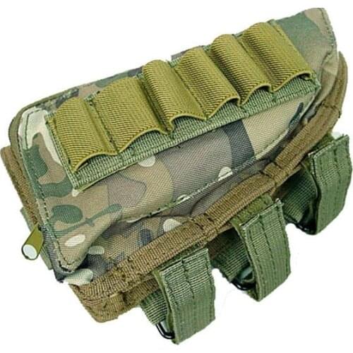 Airsoft Shotgun Rifle Ammo Pouch Cheek Pad MultiCam Tactical Molle Accessory Shotgun Rifle Bags Kit parts pendant bag