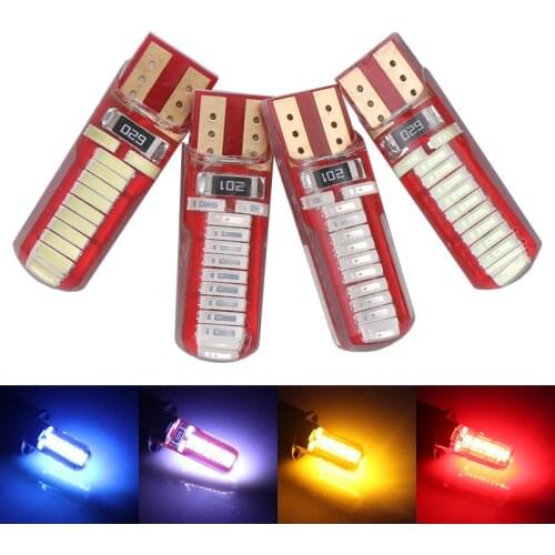 T10 Silicone Gel Drop Crystal Width Lamp 4014 High Brightness LED Small Lamp License Plate Lamp 24 Lamp Silicone