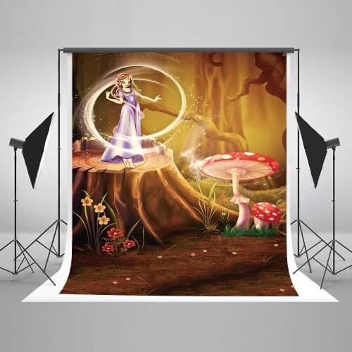 TR Fairytale Newborn Photography Backdrops 5x7 Wood Stakes Birthday Party Backgrounds for Photo Studio Baby Shower Photo Props