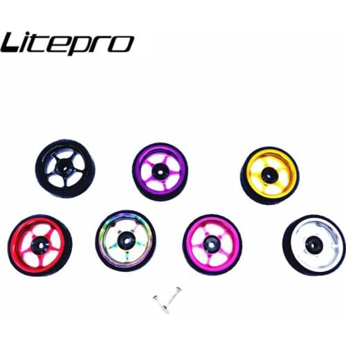 Upgrade Widened Easy Wheels For Brompton 6MM Aluminum Alloy Wide Easywheel Bearing Wheel Folding Bike Cycling Parts