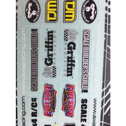 X1 Axial Racing Body Sticker 1/10 1/8 RC Crawler Car DIY Sticker D90 D110 CC01