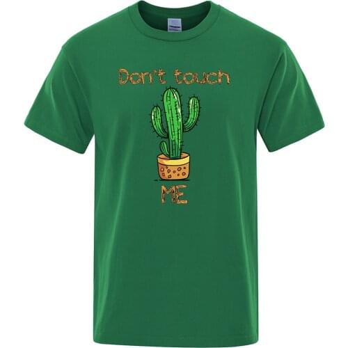 Green Vibrant Cactus Printed Man T Shirts Loose Brand Cool Clothing S-XXXL Fashion T-shirts Male Casual Summer New Tee Shirt
