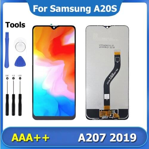 A20S LCD Display Touch Screen For Samsung Galaxy A20S A207 2019 Touch Screen Digitizer Assembly Super AMOLED Screen Replacement