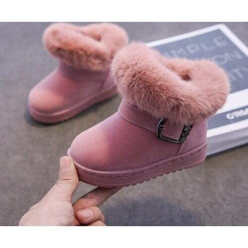 Winter Children Girls Snow Boots for Boys Plush Velvet Short Boots Warm Kids Baby Cotton Shoes Autumn Fashon Boots