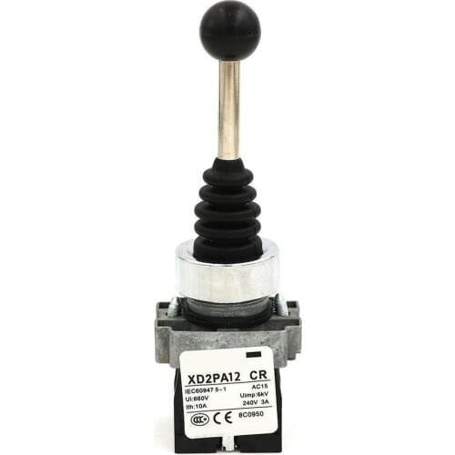 1pc 2NO 2 Positions XD2-PA12 Cross Push Button Switch Latching Self-locking Joystick Switch