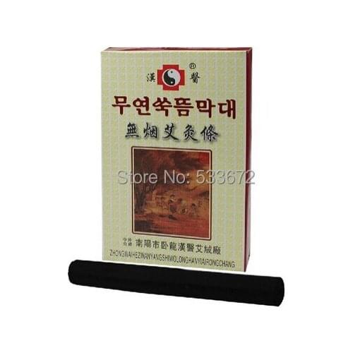 10Boxes /50PCS Smokeless Moxa Sticks Rolls Moxibustion Health SPA Hospital Equipment