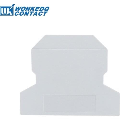 10Pcs ATP-UK Partition Plate For Universal UK Type Group Separation L57.5/H47/W1.5 Din Rail Terminal Block Accessories End Cover