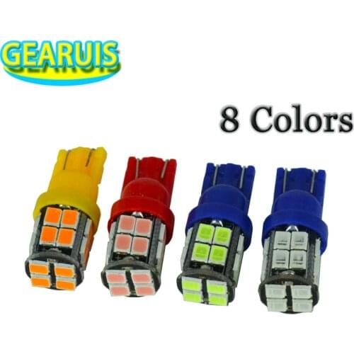 10X Durable Double-sides circuit board Car Auto T10 20 SMD 2835 LED 12V W5W 194 Wedge Light Bulb Lamp White Blue Red Yellow