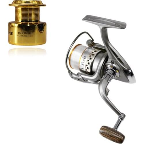 19 New 2000 3000 Series Spinning Fishing Reel with Extra Spool 100m Fishing Line Freshwater Carp Fishing Reel Free Shipping
