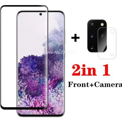 2in1 Tempered Glass For Samsung Galaxy S20 FE S21 S20 Plus Ultra Screen Protective Film For Samsung S20fe S21 Ultra Lens Glass