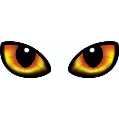 3D Car Sticker A Pair of Animal Eyes Vinyl Motorcecly Auto Rearview Decals Accessories for Window Door Laptop,15cm*15cm