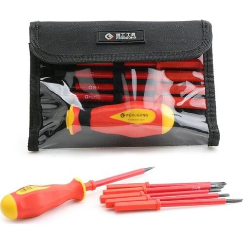 7pcs Insulated Screwdriver Set Phillips Slotted Bit With Magnetic Screw Driver Withstand 1000V Electrician Hand Tools
