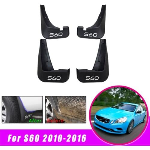 Car Mudguards Fender Mud Flaps for VOLVO S60 2010 2012 2013 2014 2015 2016 Splash Guards Mudflaps Accessories 4PCS