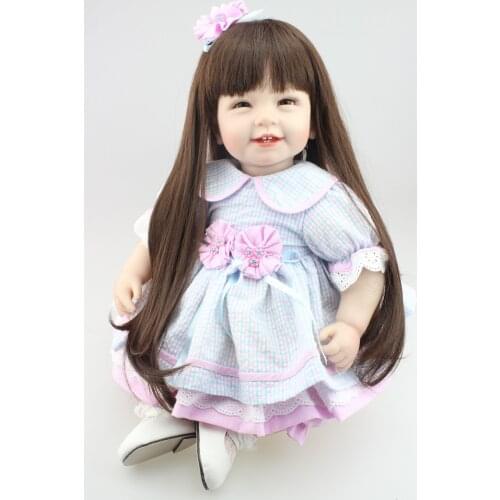 Free shipping 55cm NEW design hot sale lifelike reborn todder girl doll wholesale baby dolls fashion doll Christmas gift