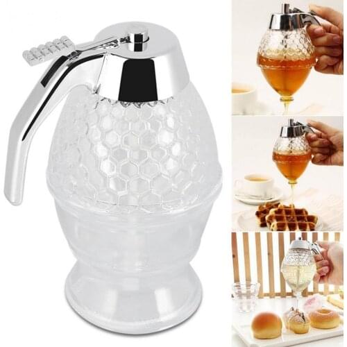 Squeeze Bottle Honey Jar Container Bee Drip Dispenser Kettle Storage Pot Stand Holder Juice Syrup Cup Kitchen Accessories
