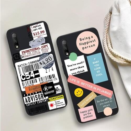 Retro Label Popular Barcode black Case For Huawei P40 P30 P20 Lite Pro P smart 2019 Mate 10 20 30 40 Pro Back cover Shell