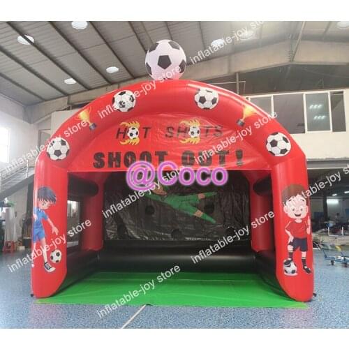 DDU free ship!2018 new design Inflatable Soccer shootout inflatable football toss game,5*3m inflatable soccer goal games