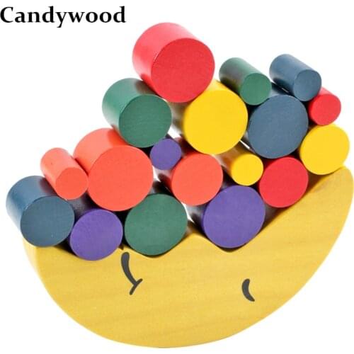 Kids Wooden Toys Moon Balancing Game Kids Educational Toys For Children Wooden Building Blocks Baby Children Balance Wooden Toys