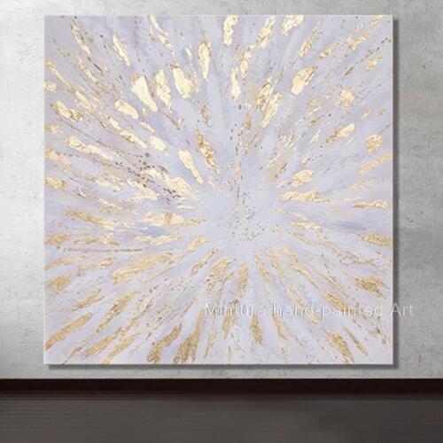 Hand Painted Abstract Gloriously Radiant Oil Paintings On Canvas Modern Wall Art Pictures For Living Room Home Decor Restaurant