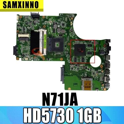 Akemy N71JA Laptop motherboard HD5730 1GB for ASUS N71J N71JA N71JQ Test mainboard N71JA motherboard test 100% ok