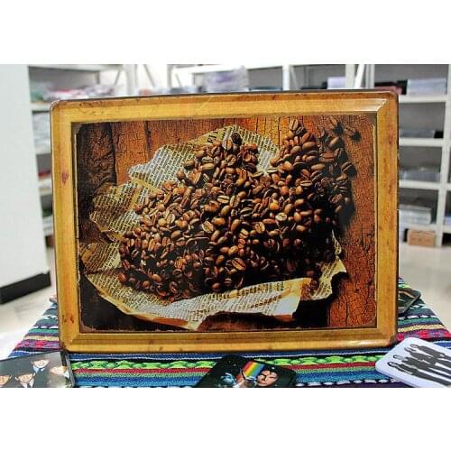 30pcs/lot Metal Sign shabby chic Home decoration The coffee beans antique tin sign fruit plate House Cafe Bar Vintage iron paint